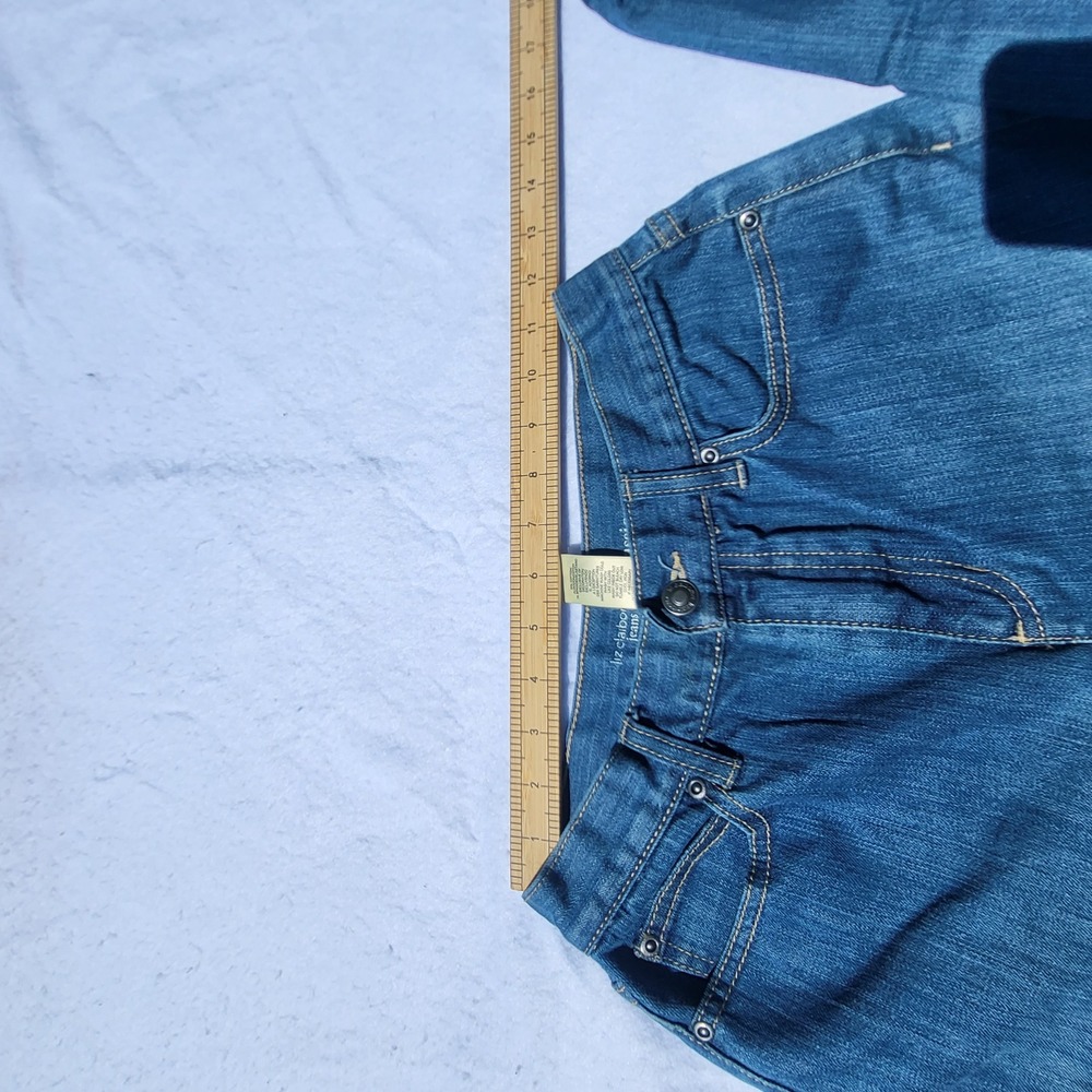 Liz Claiborne Jeans Classic Petite 4 Regular Medium Wash Straight Leg Denim - Picture 5 of 8